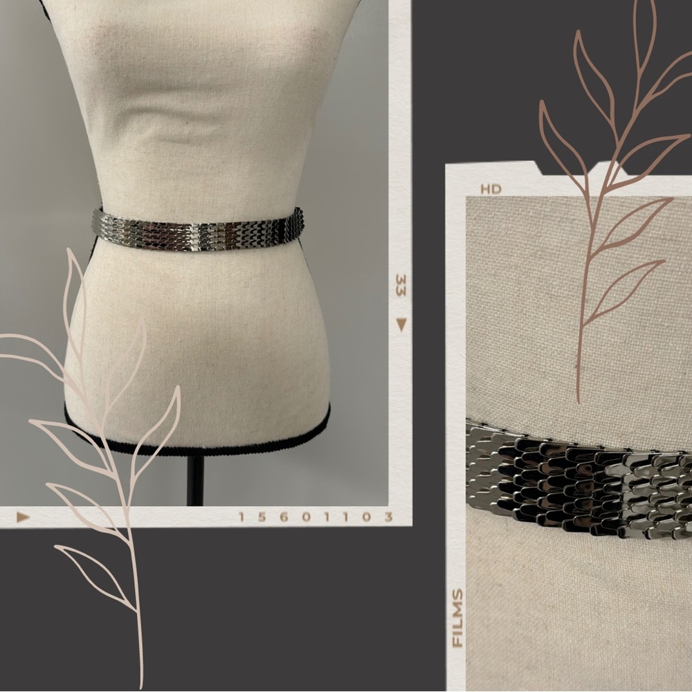 80s Style Elastic Scaled Belt